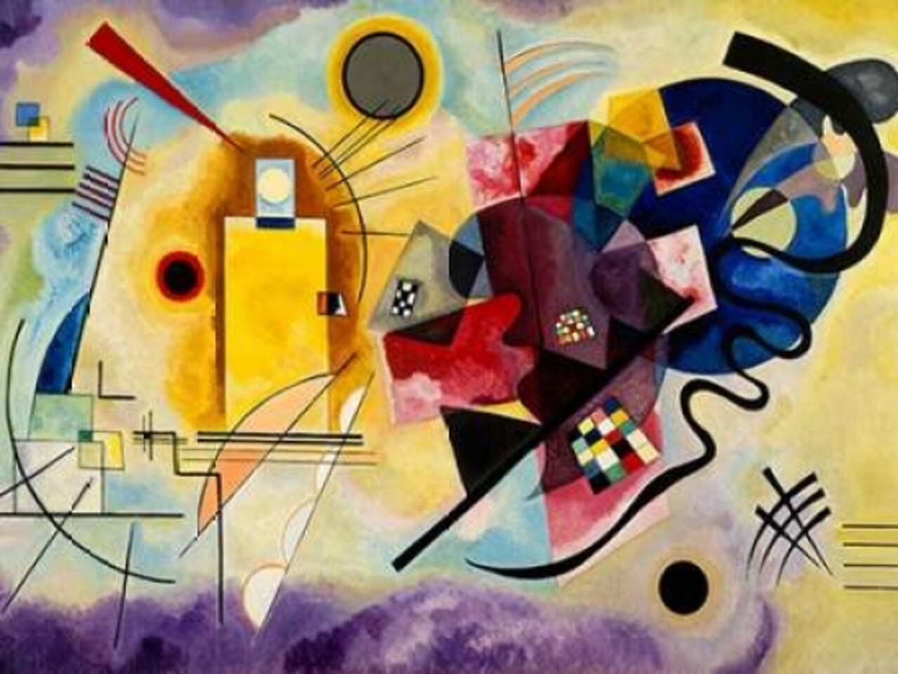 Yellow, Red & Blue Poster Print by Wassily Kandinsky - Item # VARPDX3WK2611